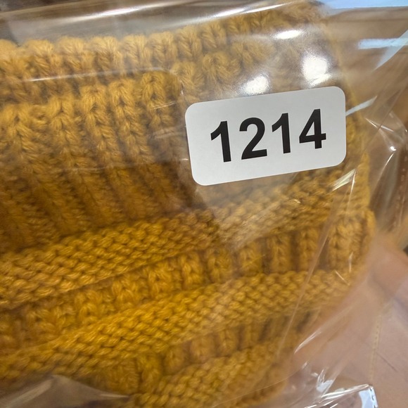 C.C‎ Mustard Yellow Chunky Ribbed Winter Boho Streetwear Knit Cap Beanie Hat - Picture 6 of 7